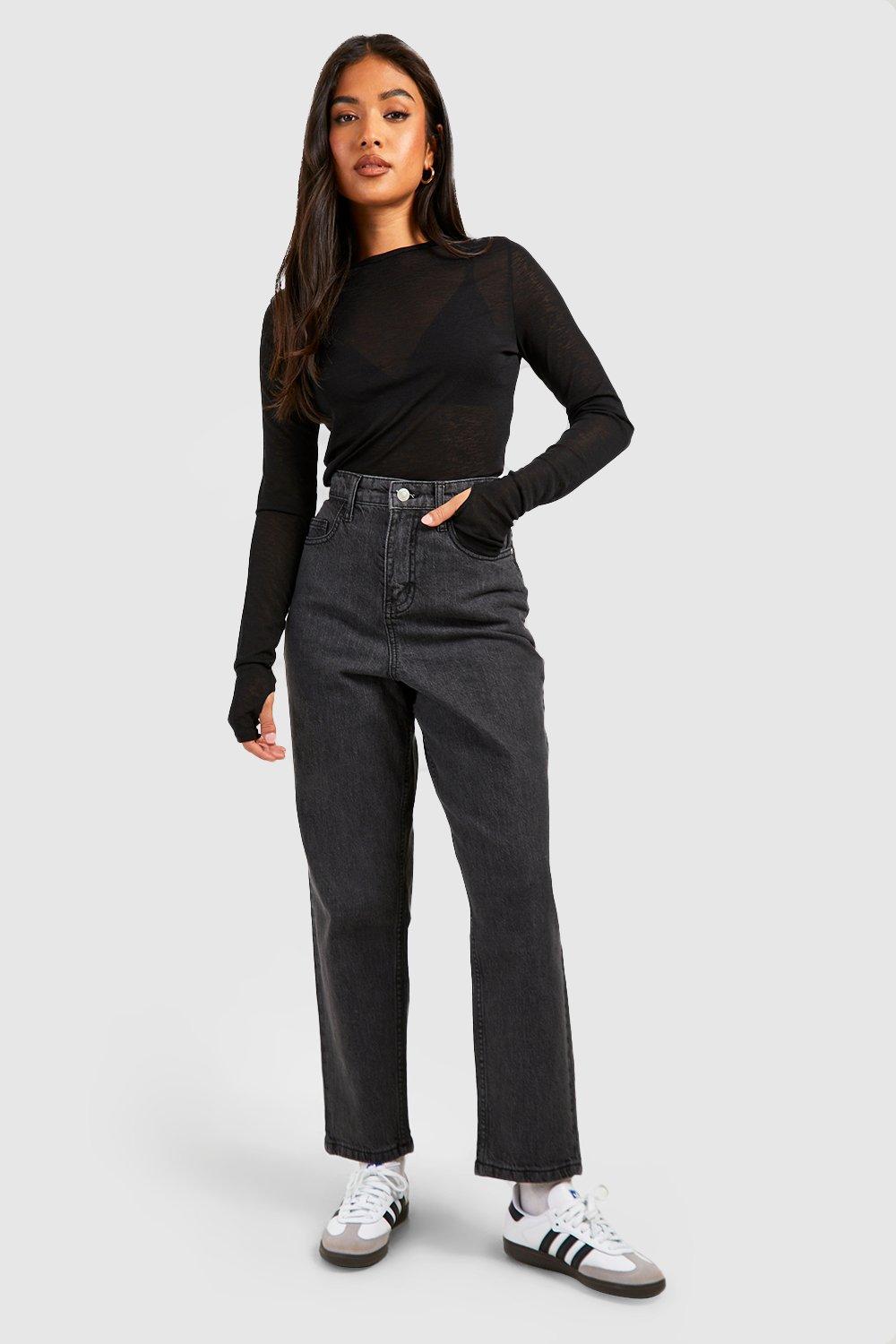 Boohoo black deals mom jeans